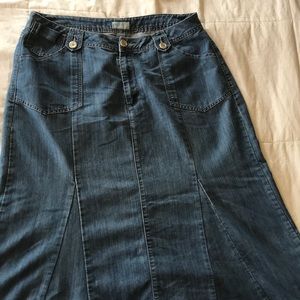 Liz & Me Plus Size Denim Skirt 18W LONG Modest